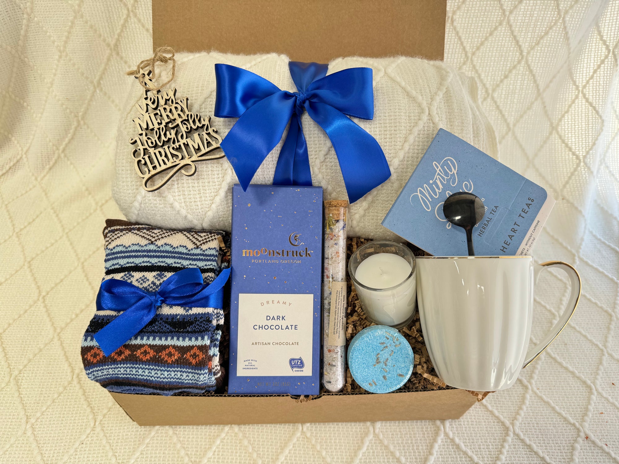 Blue Christmas Gift Box