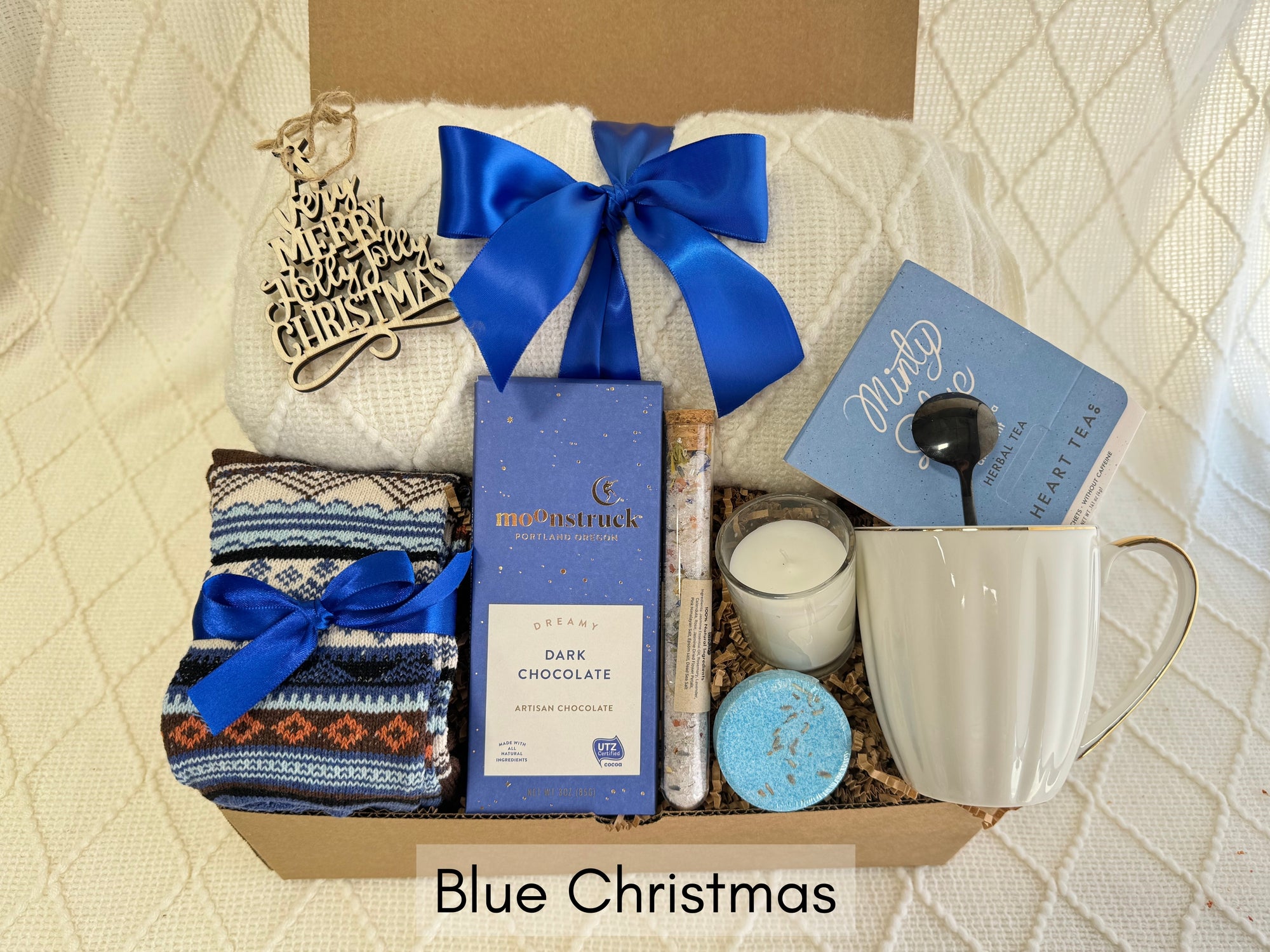 Blue Christmas Gift Box